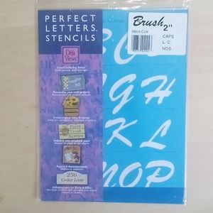 2/$20 Stencil 2" Letters & Numbers Brush Font Caps